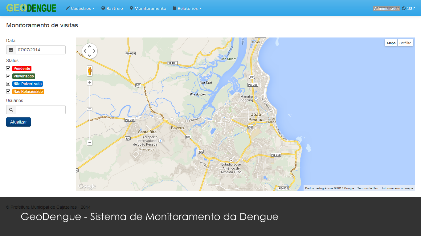 GeoDengue - Sistema de Monitoramento da Dengue