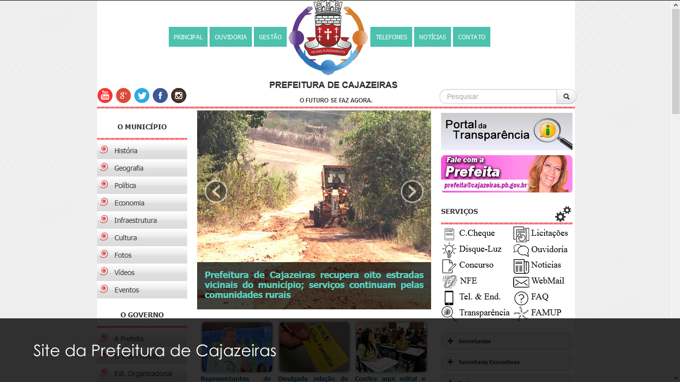 Site da Prefeitura de Cajazeiras